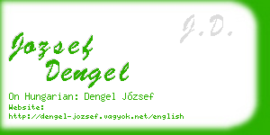 jozsef dengel business card